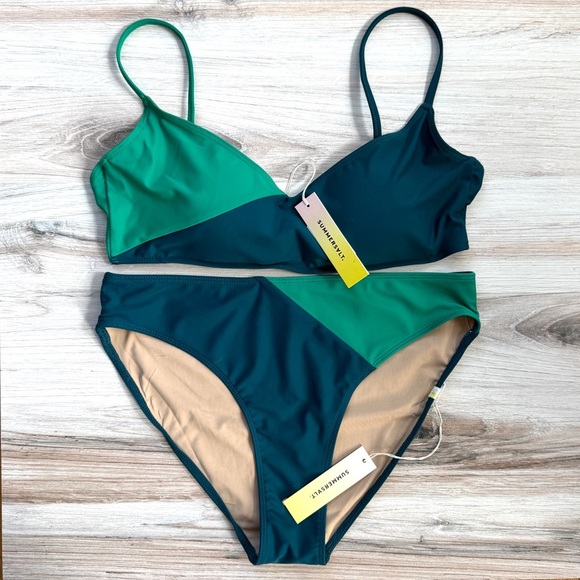 NWT Summersalt Marina Bikini Top and Diagonal Bottom Size 8 - Picture 3 of 13